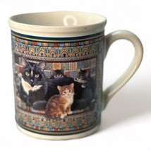 Lesley Anne Ivory Puff And The Egyptian Eye Mug 1992 Tabby Tuxedo Cat Kittens - £9.49 GBP