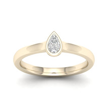 10K Yellow Gold 1/6 ct TDW Diamond Pear Shape Ring - £345.38 GBP