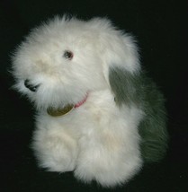 12&quot; Vintage 1989 R Dakin Gray White Puppy Dog Stuffed Animal Plush Toy Soft Tag - £22.78 GBP