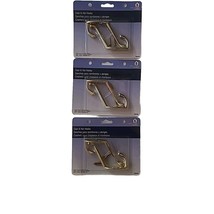 (6) Wall Mount Small Brass Coat &amp; Hat Hooks  Mounting Screws Included - $243.00 MXN