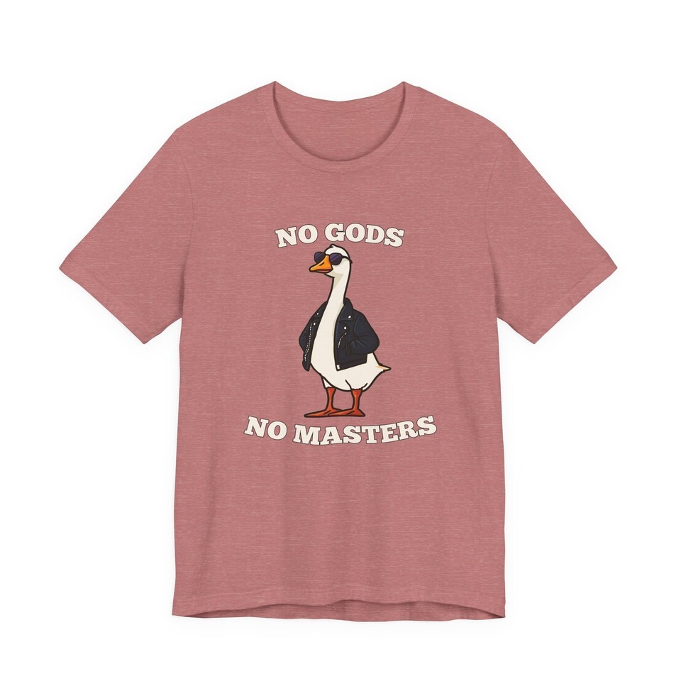 Rebellious Silly Goose, No Gods No Masters Shirt, Atheist shirt, Doom shirt Item image 4