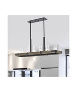 Warehouse of Tiffany HM221-6FWG Rudi 6-Light Linear Chandelier with Clea... - $341.19 CAD