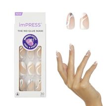 KISS imPRESS No Glue Mani Press On Nails, Design, &#39;All I Want&#39;, Purple, ... - $7.43