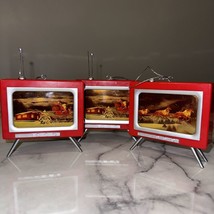 3 RARE Vintage Mr. Christmas TV Ornament Musical Gold Label Music Box Figurine - £16.10 GBP