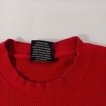Access Men's Red Cotton Blend Long Sleeve Waffle Knitted Thermal Sweatshirt XL image 4