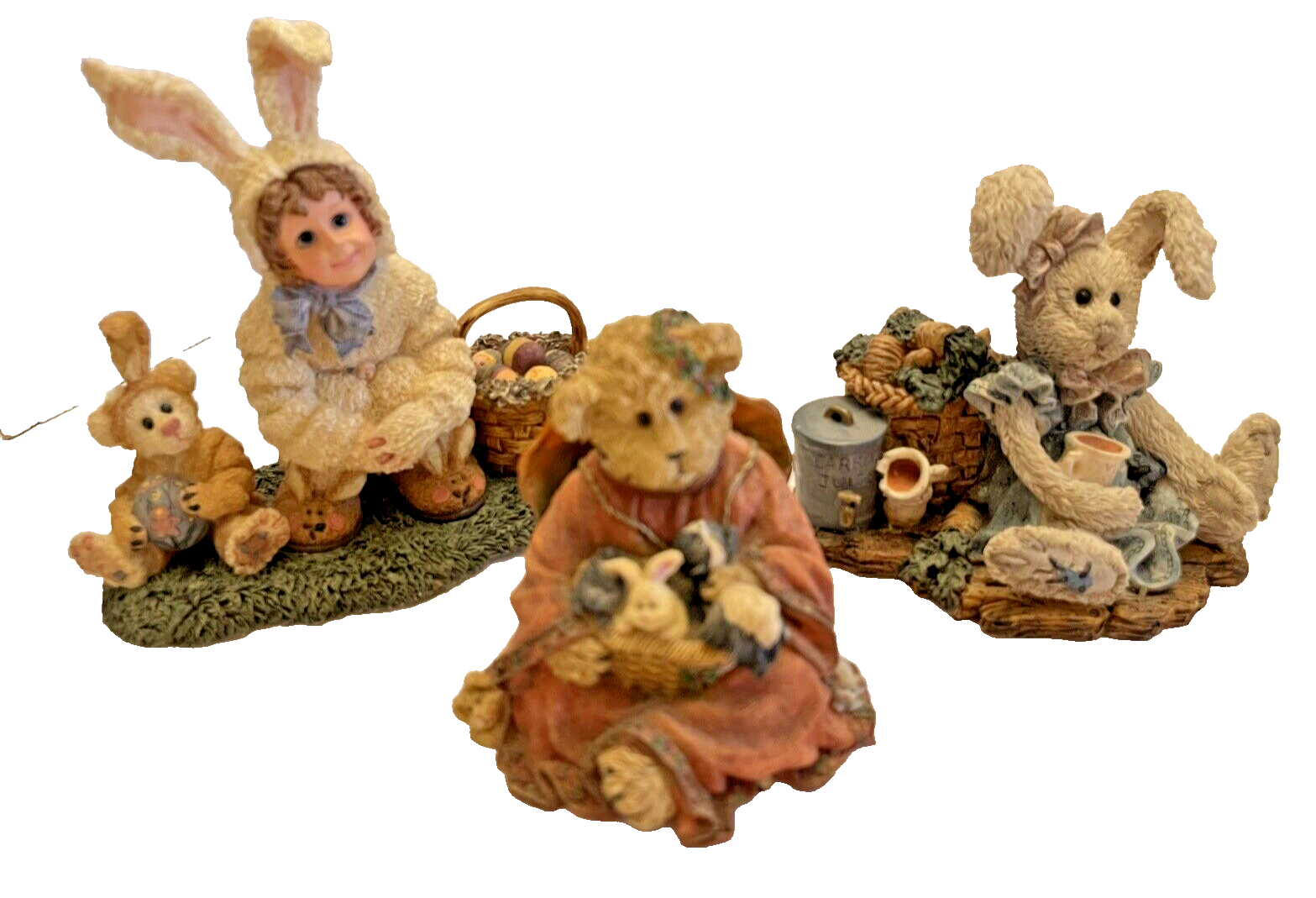 Figurines Boyds Bears & Friends Lot of 3 Bearstone Collection Easter Bunnies - £21.87 GBP
