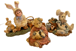 Figurines Boyds Bears &amp; Friends Lot of 3 Bearstone Collection Easter Bun... - $27.91