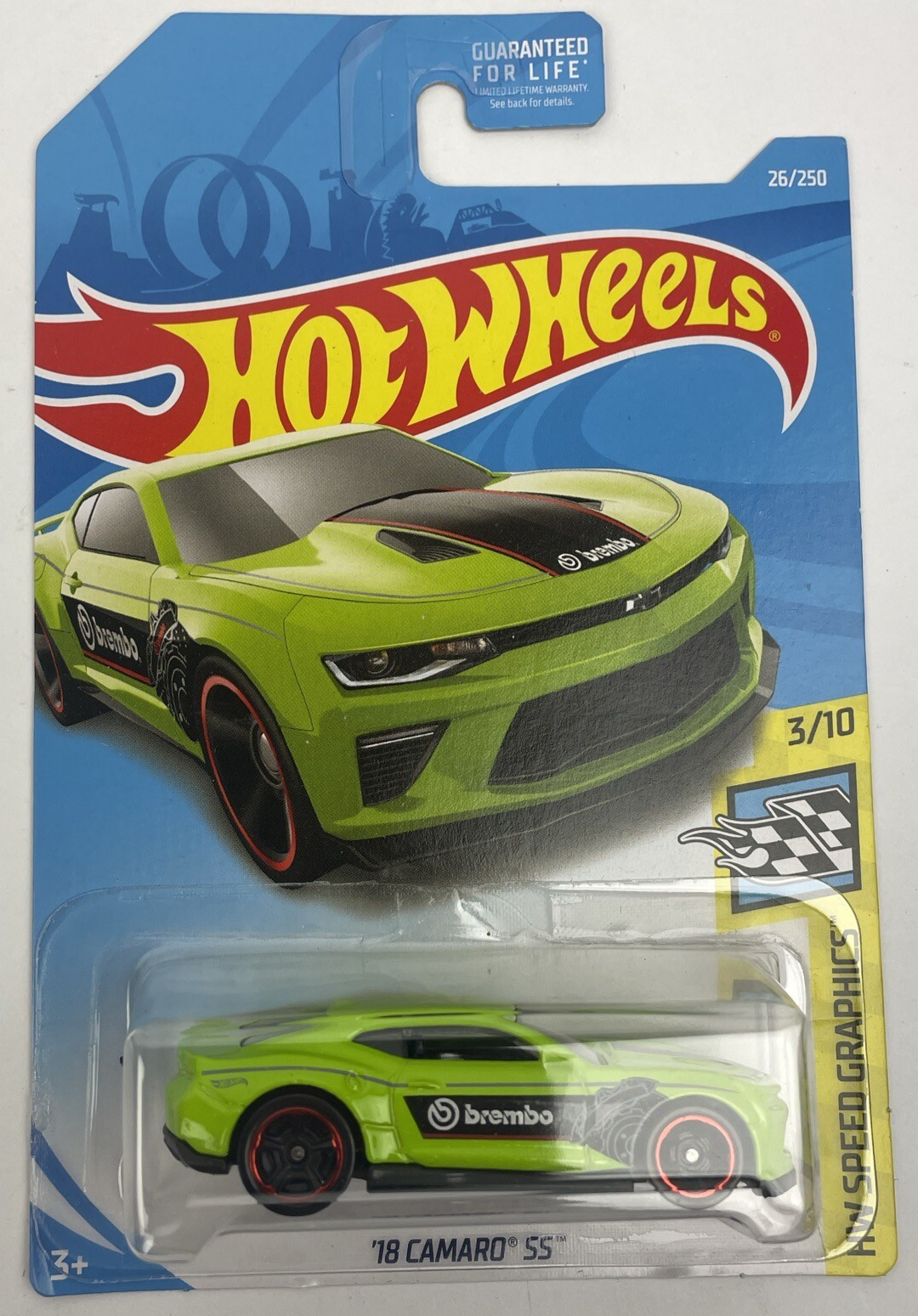 2017 HOT WHEELS HW SPEED GRAPHICS  &#39;18 Camaro SS brembo racing logo Mint... - $9.79
