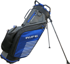 Rife Golf Luxe Bleu Noir Gris Support Sac 9 inch 7-way Friendly Séparateur Haut - £104.78 GBP