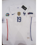 Karim Benzema France Euro 20/21 Match Slim White Away Soccer Jersey 2020... - £80.12 GBP