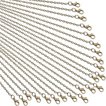 TecUnite 24 Pack Bronze Link Cable Chain Necklace DIY Chain Necklaces (2... - £29.18 GBP