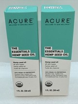 Lot Of 2 ACURE Hemp Seed Oil Moisturizers - 1 Fl Oz Each Cruelty Free - £19.79 GBP