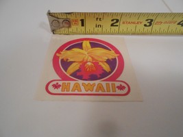 Vintage Hawaii Hibiscus 2&quot; Flower Sticker - $3.00