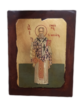 10 1/4&quot; Hierarch St. Gregory the Theologian Byzantine Greek Orthodox Gol... - $76.29