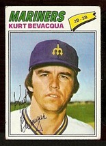 Seattle Mariners Inaugural Year Kurt Bevacqua 1977 Topps Baseball #317 G/VG - £0.39 GBP