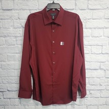 Alfani Dress Shirt Regular Fit Stretch, Color: Tile Red, Size: 15-15.5-34/35 - £16.41 GBP