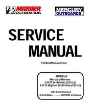 Mercury Mariner 9.9 / 15hp 4 Stroke Factory Service Shop &amp; Repair Manual - $12.95+
