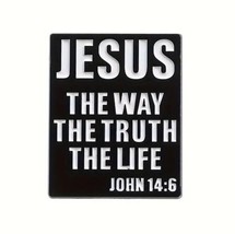 Jesus The Way The Truth The Life Metal Enamel Lapel Pin - New Bible Quot... - £4.71 GBP