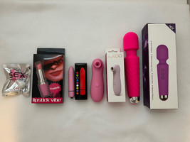 5 piece Lot  lipstick mini bullet key chain vibrators Pink - £37.22 GBP