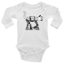 AT AT Cat Star Wars Unisex Onesie, Long or Short Sleeves White - £17.52 GBP