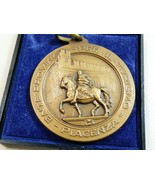VTG bronze metal Italy Piacenza Turismo Medal Pendant Souvenir  vintage - £35.52 GBP