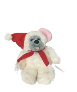 Laramie Interests Christmas Mouse Santa Hat Red Bow Plush Stuffed Animal... - $265.25 MXN