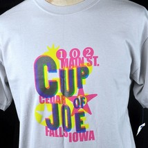 Coffee House Cup of Joe Cedar Falls Iowa 3D Logo M T-shirt Medium Indie ... - £18.13 GBP