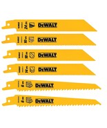 DEWALT Reciprocating Saw Blades, Metal/Wood Cutting Set, 6-Piece (DW4856) - £17.22 GBP