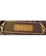 Antique Wooden Hand Painted Decorative Tray - GORGEOUS PAINTED DESIGN -V... - $67.90 CAD