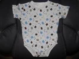 Little Legends Teddy Bear Print Snap Tee Shirt Size 12 Months Boy&#39;s EUC - £7.09 GBP