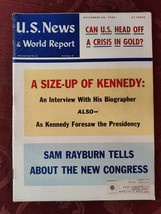 U S NEWS World Report Magazine November 28 1960 New President John F Kennedy - £11.30 GBP