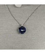 100% Natural Certified blue sapphire Diamond Necklace Style pendent for ... - £46.00 GBP