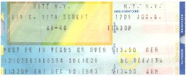 UB-40 Biglietto Del Concerto 2 Dicembre 1983 New York City - $49.48