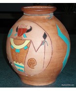 Pueblo 1995 RED HORSE Pottery Pot Native American Phoenix Arizona Red Cl... - $5,437.19 MXN