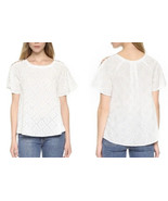 Madewell Embroidered Lattice Top White Size Small - £11.95 GBP
