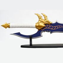 24.25" Kasaka's Venom Fang Fantasy Curved Dagger Sword with Wooden Table Stand image 2