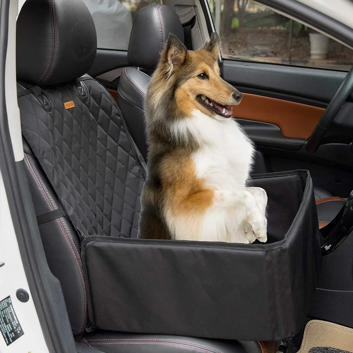 Pet Dog Car Seat Cover 2 in 1 Dog Car Protector Transporter Waterproof Cat - £30.05 GBP