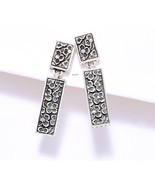 John Hardy JAI Heritage Basketweave Texture Drop Sterling Silver Earring... - $135.00