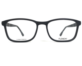 Flexon Eyeglasses Frames E1114 001 Black Rectangular Full Rim 53-18-140 - £72.59 GBP