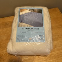 OWEN Home Fashion White Blanket Queen King 100% Polyester USA Made - $49.49