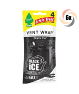 6x Packs Little Trees Vent Wrap Odor Eliminator Car Air Freshener | Blac... - $32.39 CAD