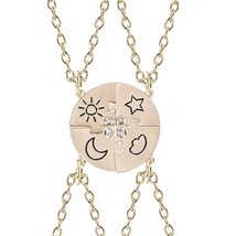 4 Piece Set Gifts Jewelry Men Women Stitching Friendship Necklace BFF Pendant Be - £9.31 GBP