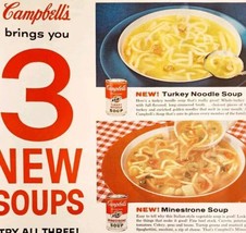 1958 Campbell&#39;s Soup Turkey Chicken Minestrone Advertisement Foods HM2T - $483.25 MXN