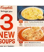 1958 Campbell&#39;s Soup Turkey Chicken Minestrone Advertisement Foods HM2T - $470.08 MXN