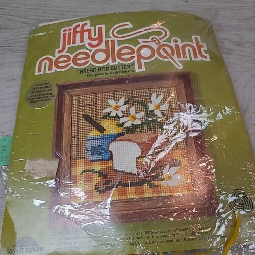 Vintage Jiffy Needlepoint Kit 5271 Bread and Butter New - £6.35 GBP