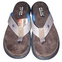 Skechers Relaxed Fit Proven SD Radnor Men&#39;s Size 8 Thong Sandals Chocolate - £35.79 GBP