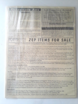 Led Zeppelin Proximity Collectors Journal January 1999 Vol. 10 #32 - £9.74 GBP