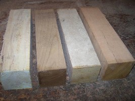 Variety Pack: Walnut, Hickory, Elm, Coffee Tree Turning Wood Blanks 3 X 3 X 12&quot; - £29.98 GBP