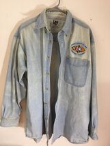 VTG Lee Sport Denim XL Button Down Shirt 1998 Super Bowl XXXII #32 Butto... - $21.38