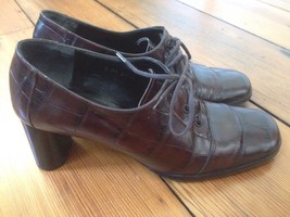 Robert Clergerie Paris France Leather Lace Up Oxfords Dress Shoes Heels 5 35 - £110.26 GBP